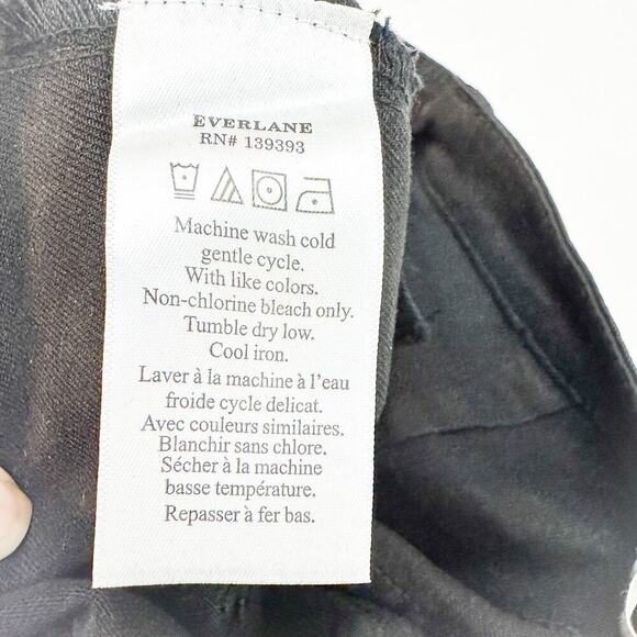 Everlane Wide Leg Black Denim Jeans Zip Fly Pants Size 2 - Picture 5 of 8